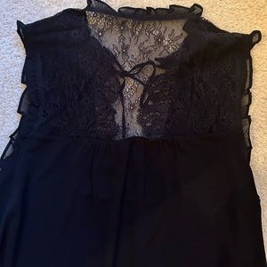 Express Womens Black Lace Sleeveless Top Size Small